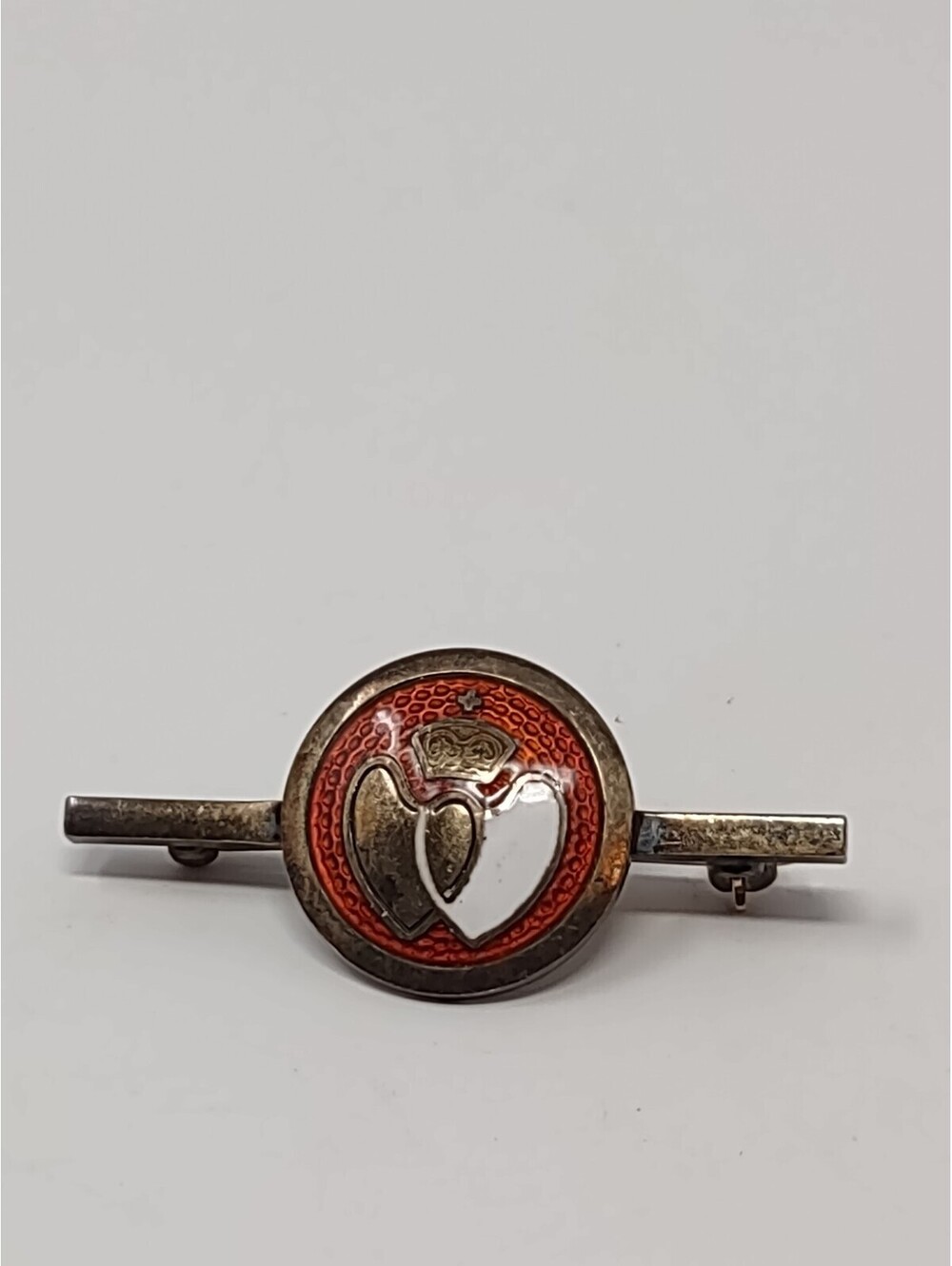 Vintage British Blood Donor Silver Gilt Enamel Bar Brooch